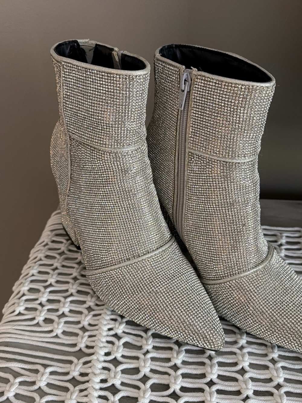 Rhinestone Women's Ankle Boots